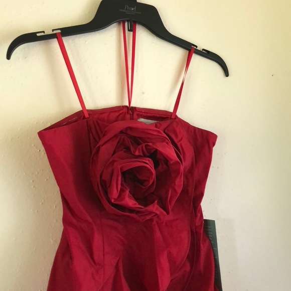 Final Sale!!❄️ PEARL Georgina Chapman/MARCHESA cocktail dress red - Picture 4 of 5